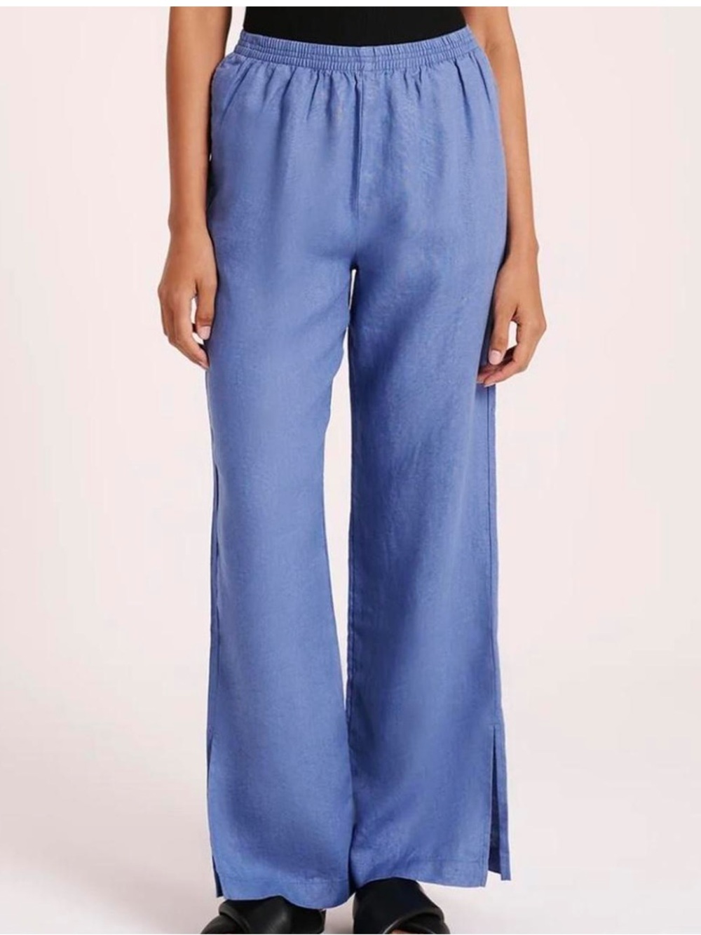 ·Nude Lucy· NWT Blue Linen Desi Pants Size XS